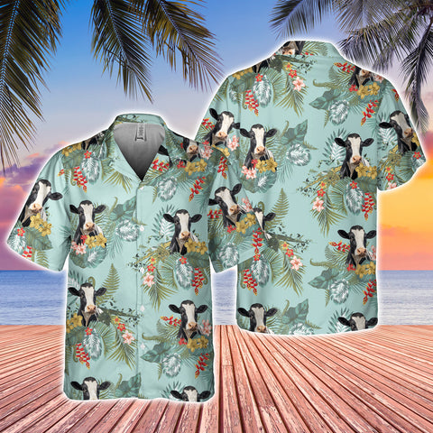 Joy Corners Holstein Tropical Flowers Pattern Hawaiian Shirt