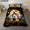 JoyCorners Happiness Brahman Cattle Halloween Pattern Personalized Name 3D Bedding Set