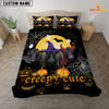 JoyCorners Happiness Dexter Cattle Halloween Pattern Personalized Name 3D Bedding Set