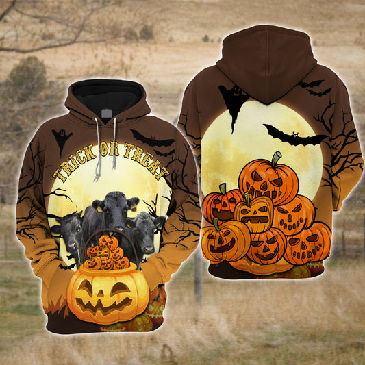 Joycorners Happiness Dexter Cattle Halloween Pattern Farm Personalized 3D Hoodie