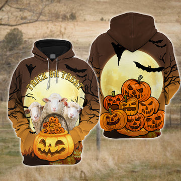 Joycorners Happiness Sheep Halloween Pattern Farm Personalized 3D Hoodie