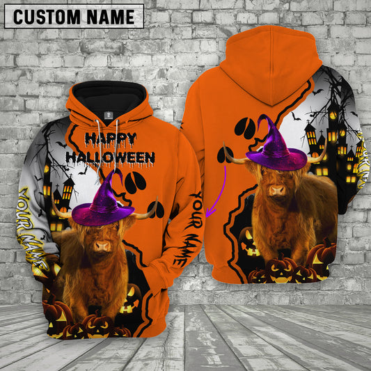 Joy Corners Highland Castle Footprint Halloween Pattern 3D Hoodie