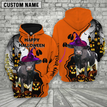Joy Corners Holstein Castle Footprint Halloween Pattern 3D Hoodie