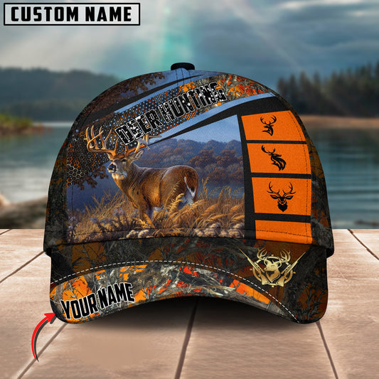 Joycorners Deer Hunting Spot Pattern Multicolor Personalized Name 3D Cap (2 colors)