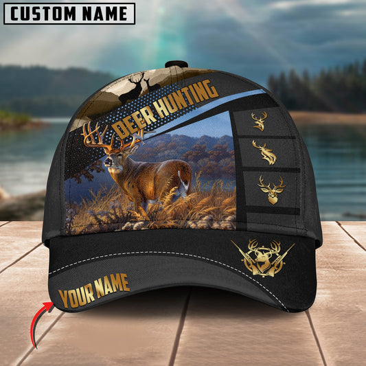 Joycorners Deer Hunting Spot Pattern Multicolor Personalized Name 3D Cap (2 colors)
