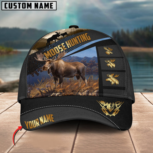 Joycorners Moose Hunting Spot Pattern Multicolor Personalized Name 3D Cap (2 colors)
