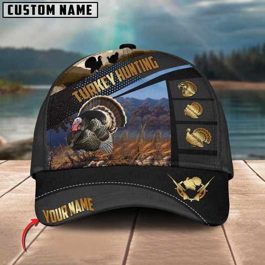 Joycorners Turkey Hunting Spot Pattern Multicolor Personalized Name 3D Cap (2 colors)