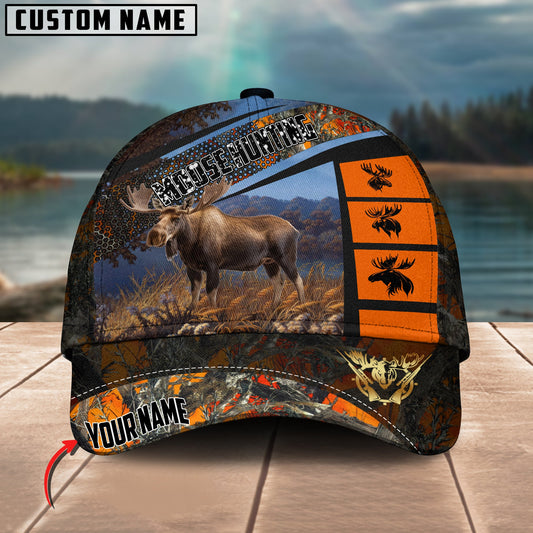Joycorners Moose Hunting Spot Pattern Multicolor Personalized Name 3D Cap (2 colors)
