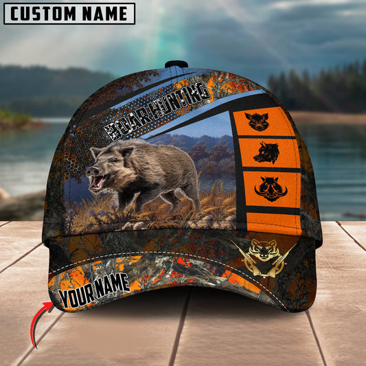 Joycorners Boar Hunting Spot Pattern Multicolor Personalized Name 3D Cap (2 colors)