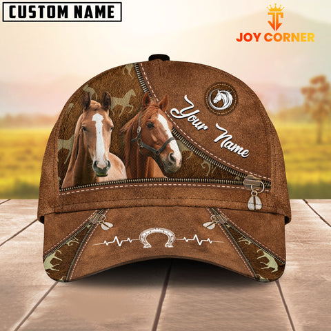Joy Corners Horse Heart Line Farm Lover Pattern Customized 3D Cap