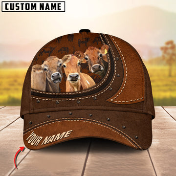 Joycorners Texas Jersey Leather Pattern Art Customized Name Cap