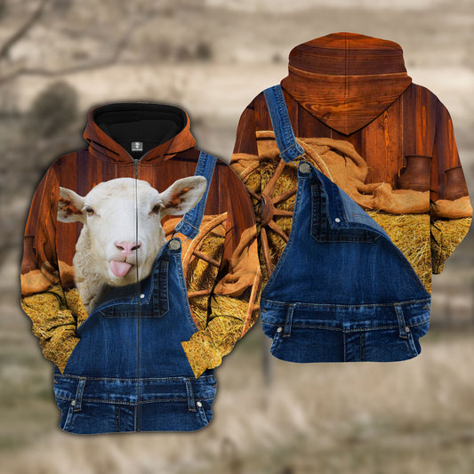 Joy Corners Sheep Farm Of Farmer Cattle Personalized 3D All Over Printed Hoodie