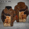 Joy Corners Highland Love Baby Cattle Personalized 3D All Over Printed Hoodie