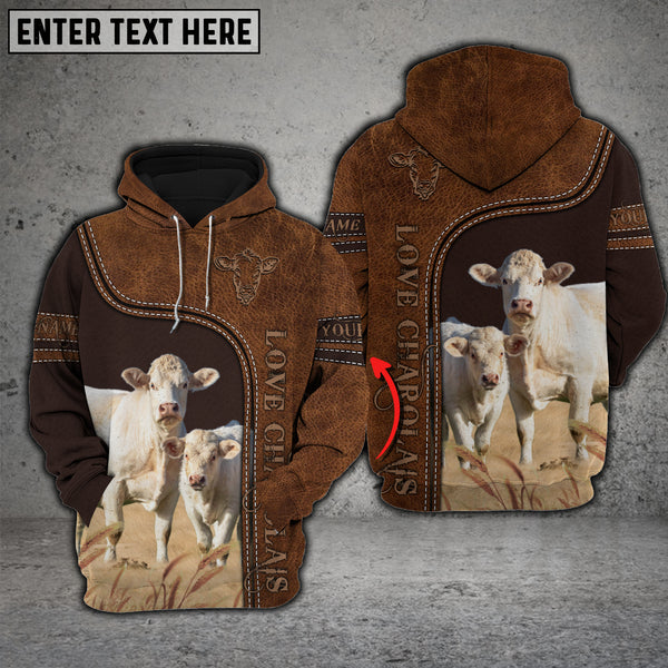 Joy Corners Charolais Love Baby Cattle Personalized 3D All Over Printed Hoodie