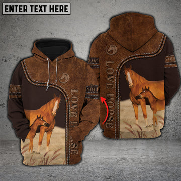 Joy Corners Horse Love Baby Cattle Personalized 3D All Over Printed Hoodie