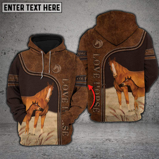 Joy Corners Horse Love Baby Cattle Personalized 3D All Over Printed Hoodie