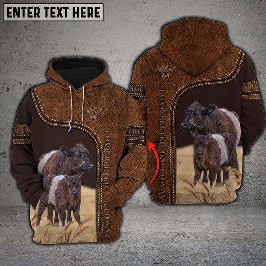 Joy Corners Belted Galloway Love Baby Cattle Personalized 3D All Over Printed Hoodie