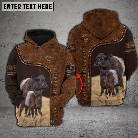 Joy Corners Belted Galloway Love Baby Cattle Personalized 3D All Over Printed Hoodie