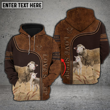 Joy Corners Sheep Love Baby Cattle Personalized 3D All Over Printed Hoodie