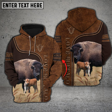 Joy Corners Buffalo Love Baby Cattle Personalized 3D All Over Printed Hoodie