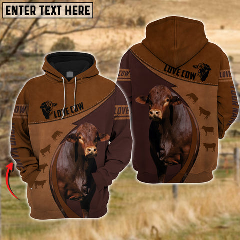Joy Corners Beefmaster Love Cattle Leather Pattern Personalized 3D All Over Printed Hoodie