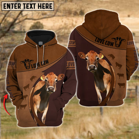 Joy Corners Jersey Love Cattle Leather Pattern Personalized 3D All Over Printed Hoodie