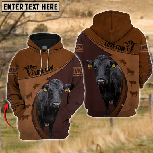 Joy Corners Dexter Love Cattle Leather Pattern Personalized 3D All Over Printed Hoodie