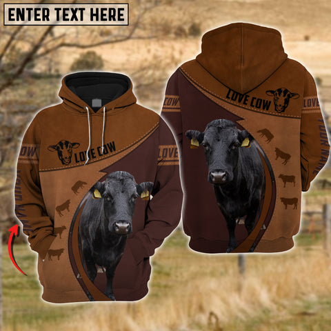 Joy Corners Dexter Love Cattle Leather Pattern Personalized 3D All Over Printed Hoodie
