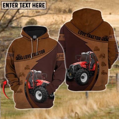 Joy Corners Tractor Love Cattle Leather Pattern Personalized 3D All Over Printed Hoodie