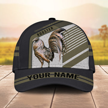 PERSONALIZED METAL ROOSTER MEXICO 3D CLASSIC CAP