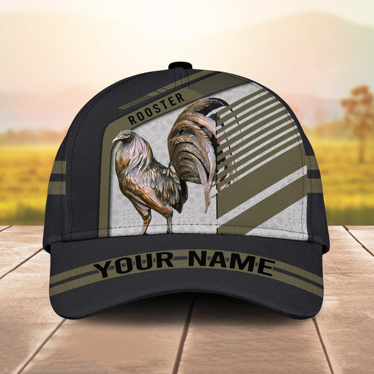 PERSONALIZED METAL ROOSTER MEXICO 3D CLASSIC CAP