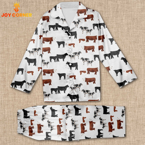 Joy Corner Cattle Breed Lover Style 1 3D Chistmas Pajamas