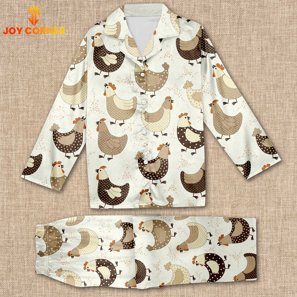 Joy Corner Chicken Lover Style 1 3D Chistmas Pajamas