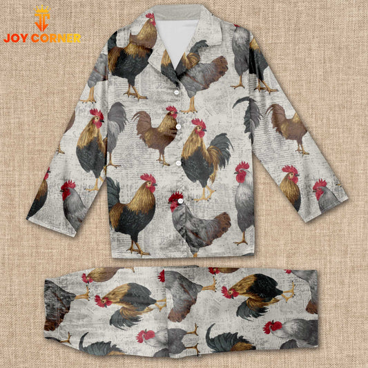 Joy Corner Chicken Lover Style 25 3D Chistmas Pajamas