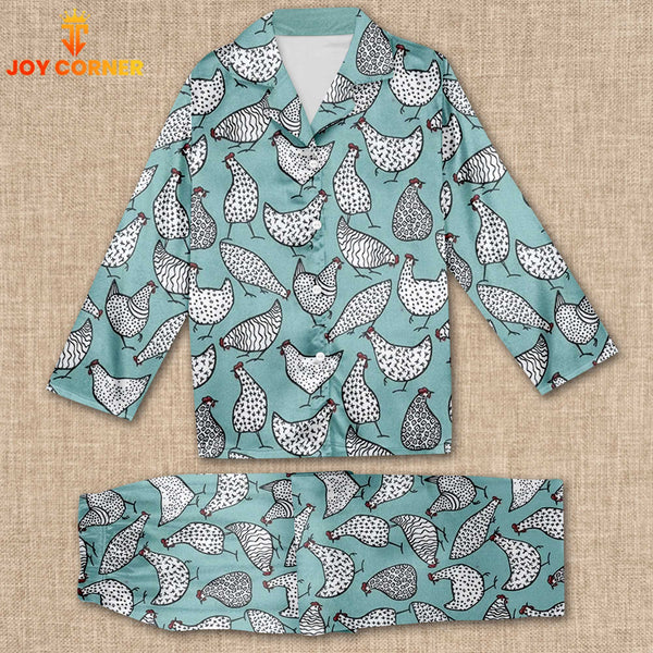 Joy Corner Chicken Lover Style 2 3D Chistmas Pajamas