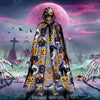 Joy Corner Black Cat Pumpkin Cattoon Halloween Pattern Special Hooded Cloak