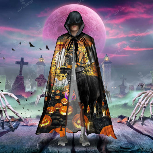 Joy Corner Pumpkin Black Angus Halloween Special Hooded Cloak