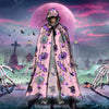 Joy Corner Pumpkin Pink Pumpkin Colorful Ghost Halloween Pattern Special Hooded Cloak