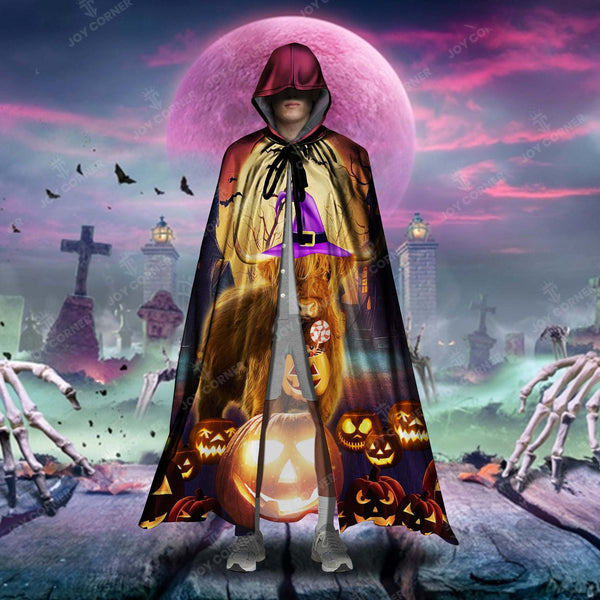 Joy Corner Pumpkin Light Hight Land Halloween Art Special Hooded Cloak