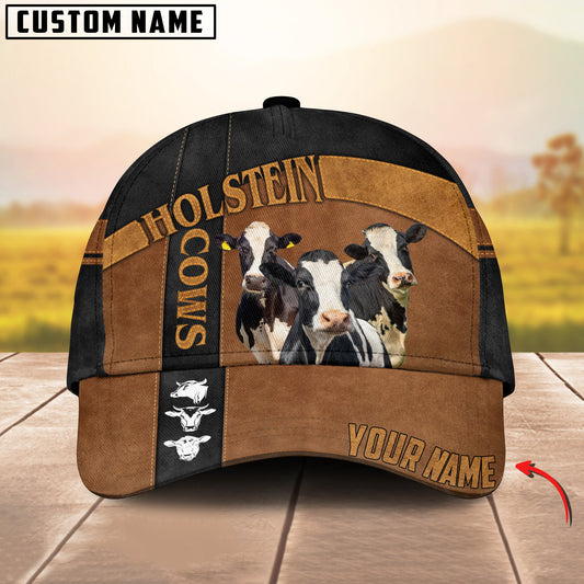 Joy Corners Holstein Black Traffic Line Leather Pattern Customized 3D Cap