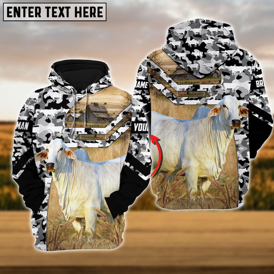 Joy Corners Brahman Camo Animal Pattern Personalized 3D Hoodie