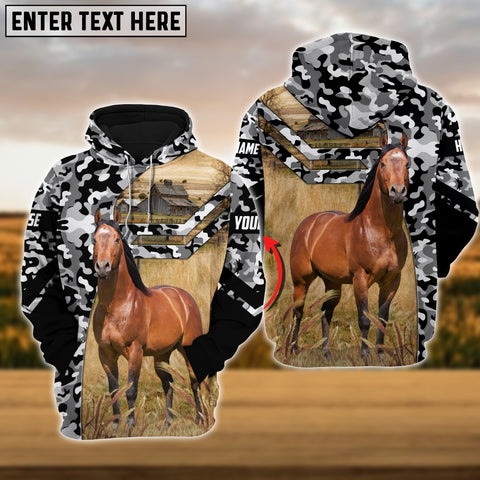 Joy Corners Horse Camo Animal Pattern Personalized 3D Hoodie