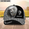 Personalized multicolor premium love white horse horseshoes pattern cap