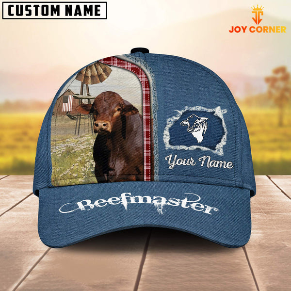 Joycorners Custom Name And Cattle Breeds Beefmaster Jean Pattern Classic Cap