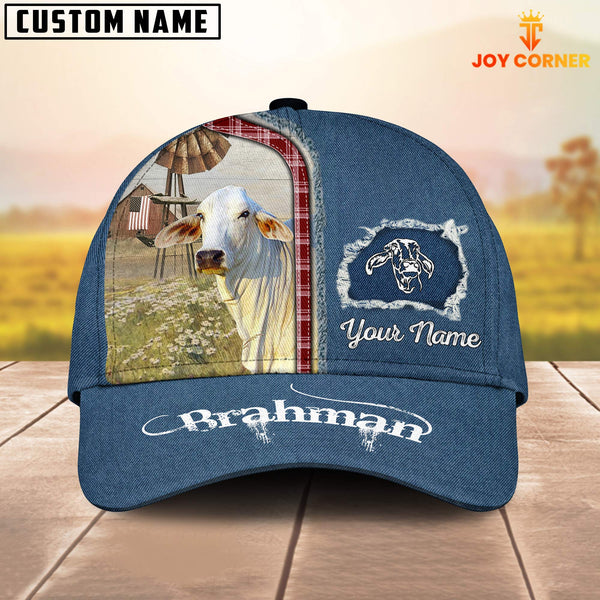 Joycorners Custom Name And Cattle Breeds Brahman Jean Pattern Classic Cap