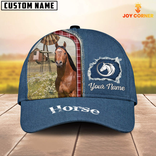 Joycorners Custom Name And Cattle Breeds Horse Jean Pattern Classic Cap