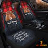 Joycorners Customized Name Red Angus Jean Overalls Pattern Car Seat Covers (2Pcs)