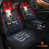 Joycorners Customized Name Black Baldy Jean Overalls Pattern Car Seat Covers (2Pcs)