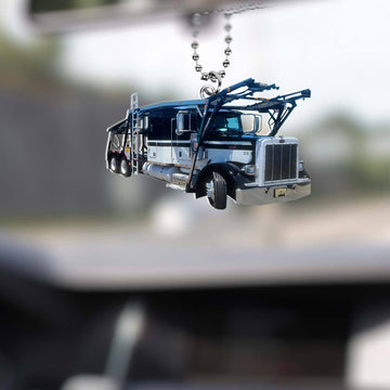 Joy Corners Black And White 07 Truck Car Hanging Ornament