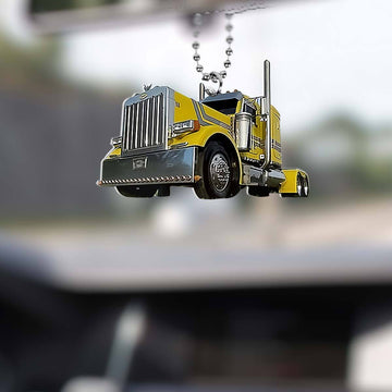 Joy Corners  Yellow 07 Truck Car Hanging Ornament